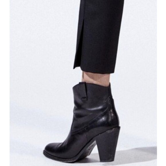 Nili Lotan Chelsea Jet Black Tailored Fit Elastic Waist Vent Hem Pants Size 2 - Picture 4 of 11